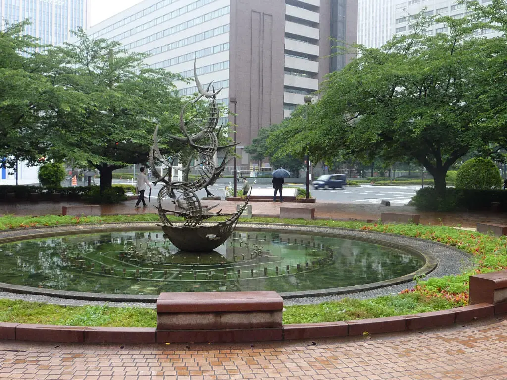 Hibiya Park fountain, Chiyoda Tokyo — Death Note real location where Light Yagami writes Naomi Misora's name