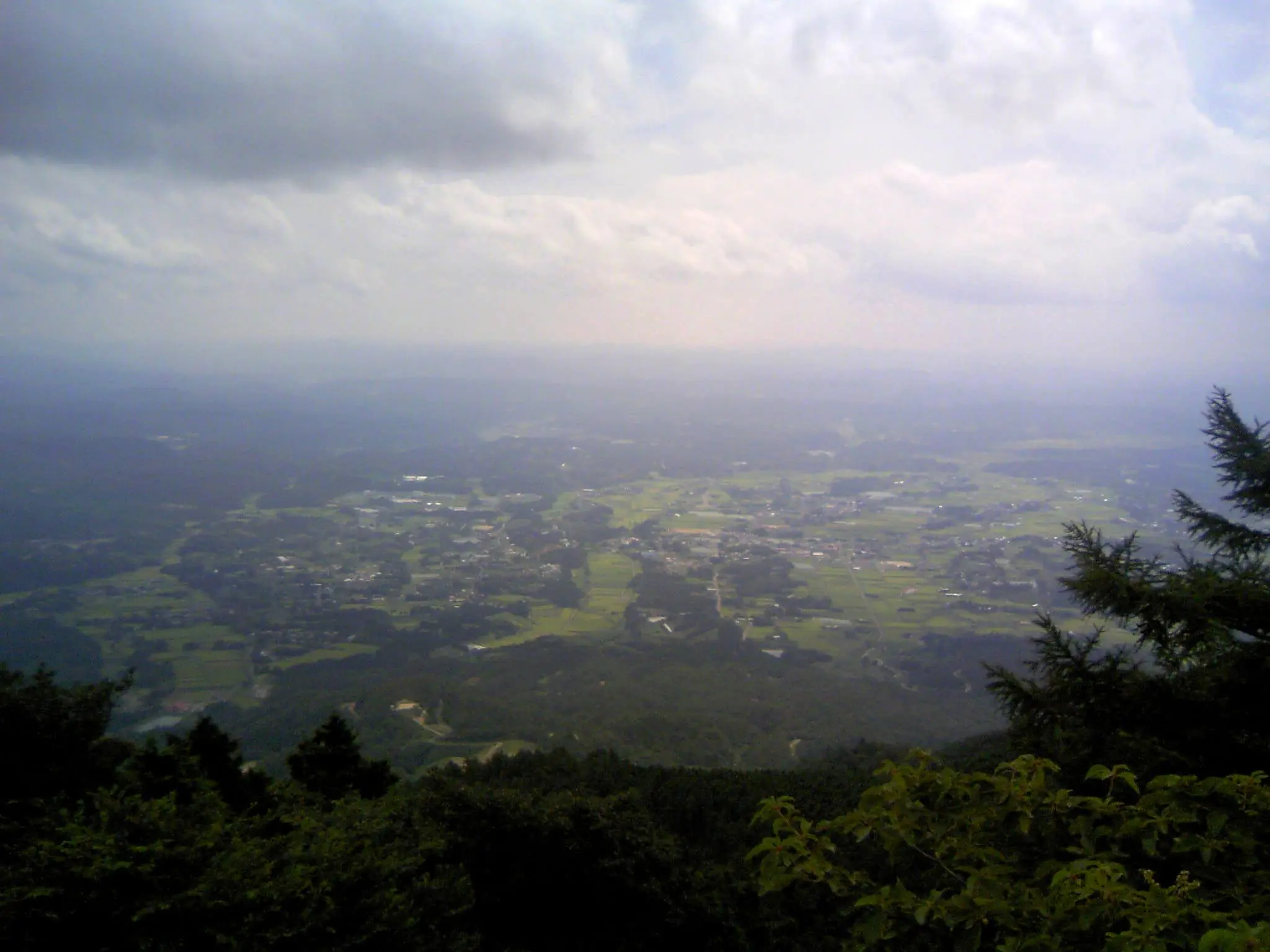 Mount Nagi rising 1,255 meters above the town of Nagi in Okayama Prefecture — Masashi Kishimoto's birthplace and the confirmed landscape model for Konohagakure in Naruto