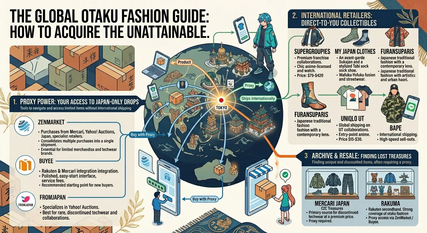 Shopping otaku fashion internationally — proxy services Japan shipping guide
