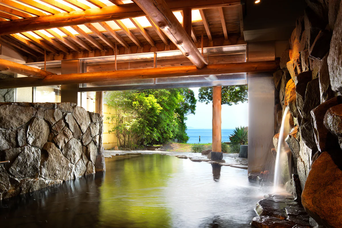 AoAwo Naruto Resort — natural onsen hot spring facility with panoramic sea views over the Naruto Strait.