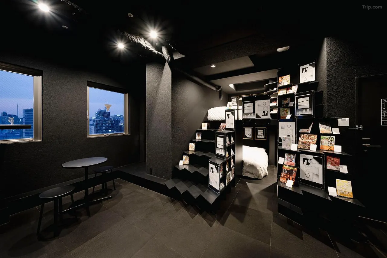 MANGA ART ROOM at Book Hotel Jimbocho — Manga Cave Black and White