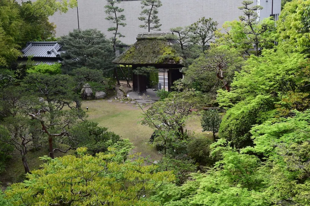 Dogo Onsen Funaya's 5,000-square-meter Japanese garden with riverside path, Matsuyama Ehime