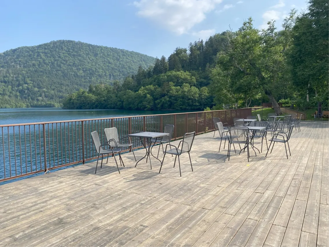 Shikaribetsu Kotan ice village on frozen Lake Shikaribetsu — ice bath and igloos winter Hokkaido