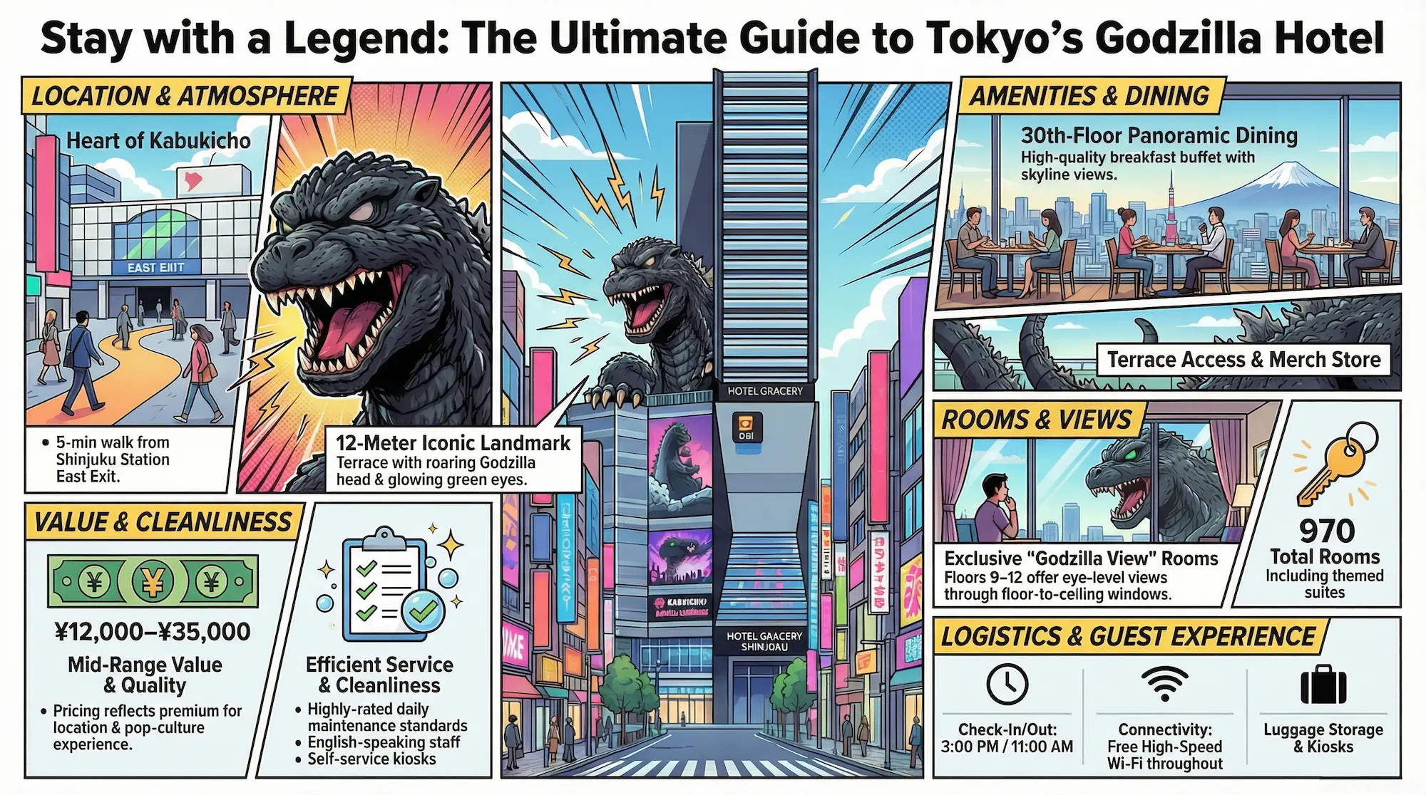Hotel Gracery Shinjuku infographic — key facts and hotel overview