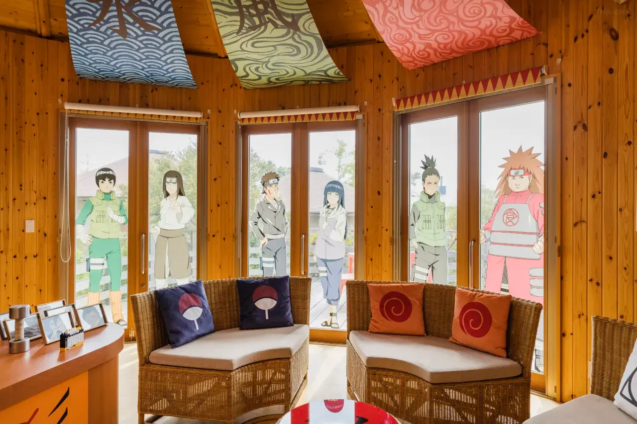 Anime collaboration room at Grand Chariot — Demon Slayer themed cottage