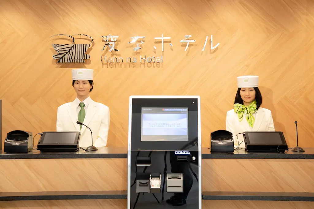 The humanoid robot receptionist at Henn na Hotel Tokyo Akasaka