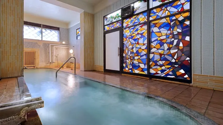 Indoor hot spring bath at Kosekiya Annex