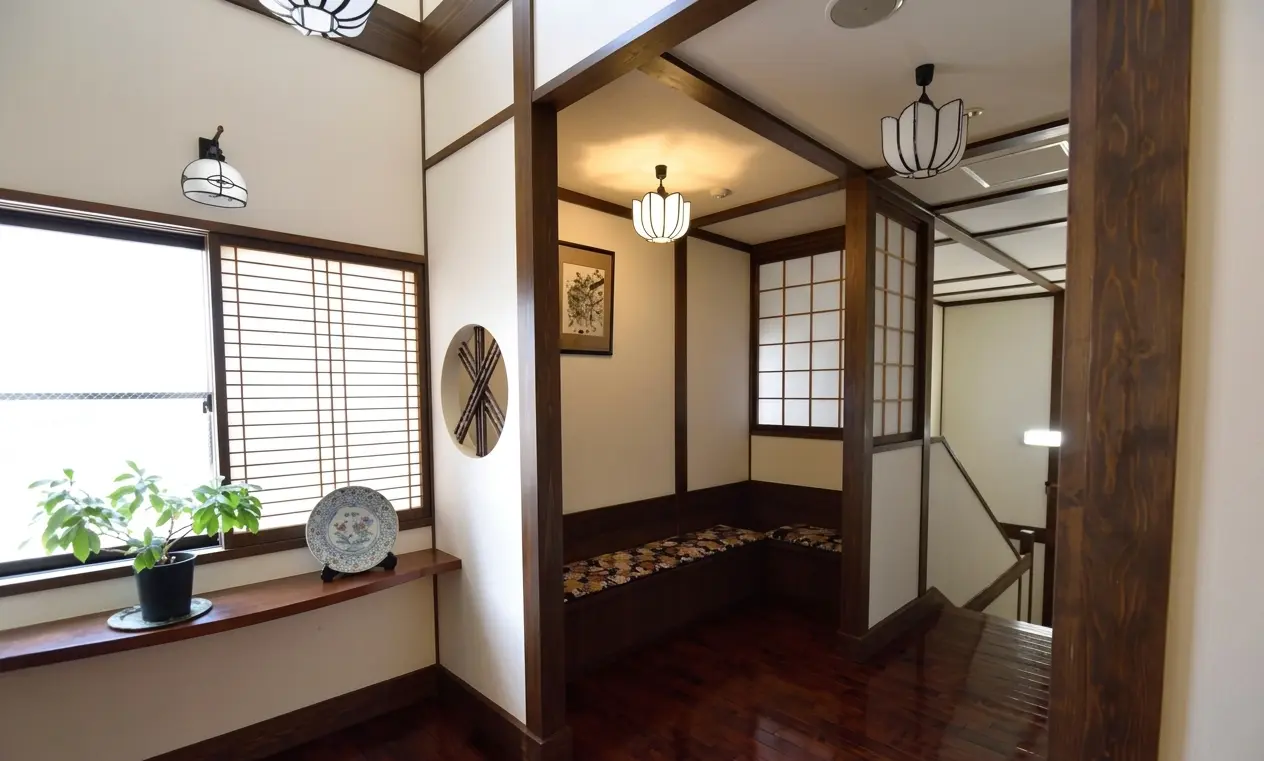 Notoya Ryokan cave bath interior — stone walls, founding spring water, private reservation onsen at Ginzan Onsen