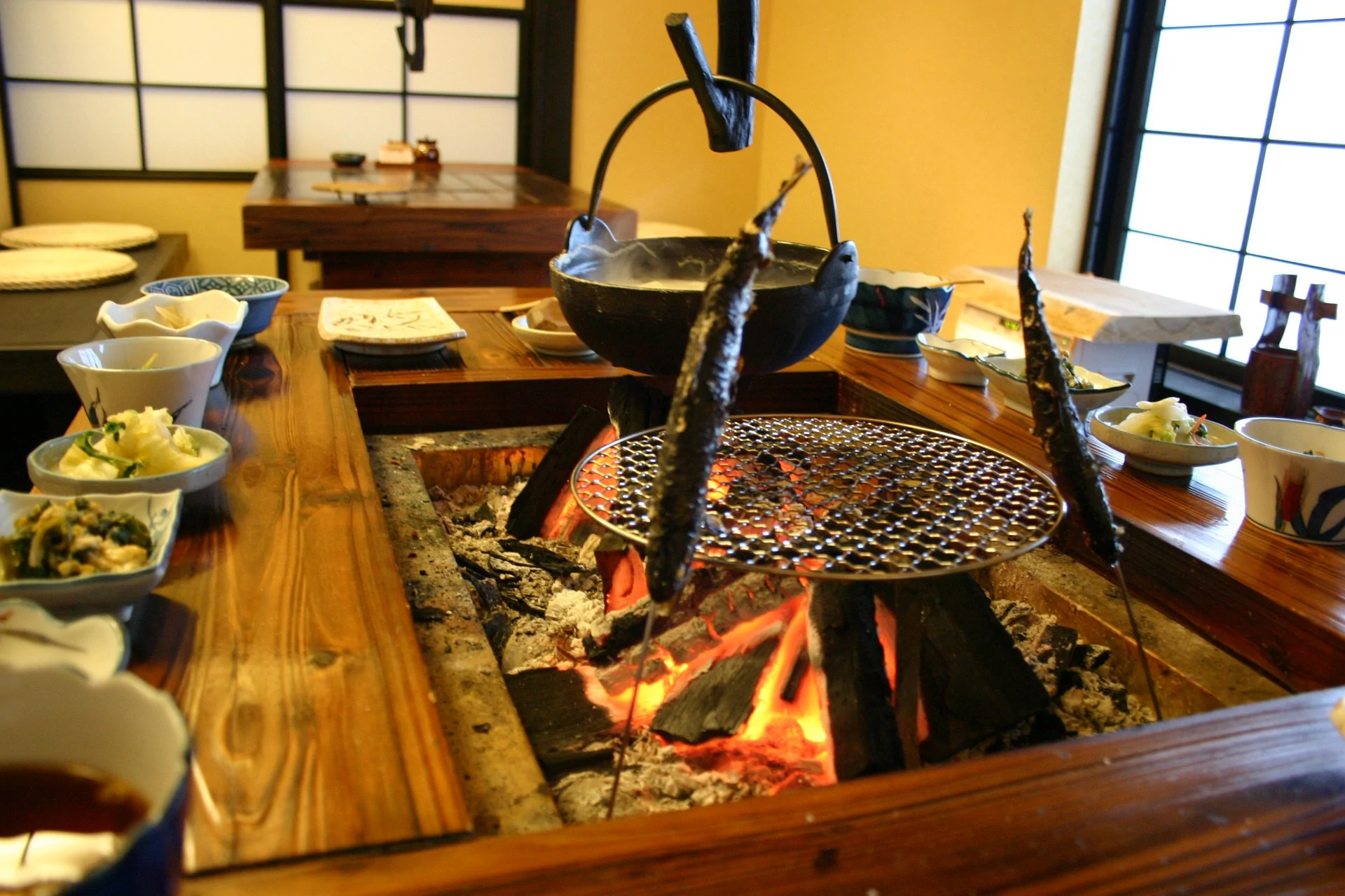 Sankosou ryokan exterior in Nukabira Onsen birch forest Hokkaido
