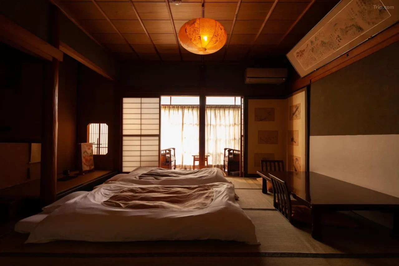 Traditional tatami room with garden view