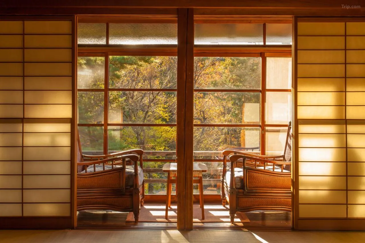 Private hinoki cypress bath — natural spring water