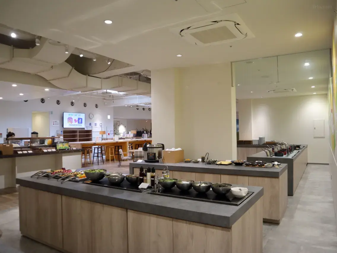 WeBase Takamatsu breakfast buffet with Sanuki Udon self-serve station
